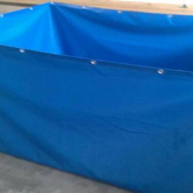 Kolam kotak 3x2x1m semi karet merk orchid/kolam terpal kotak 3x2x1/kolam kotak lele 3x2x1