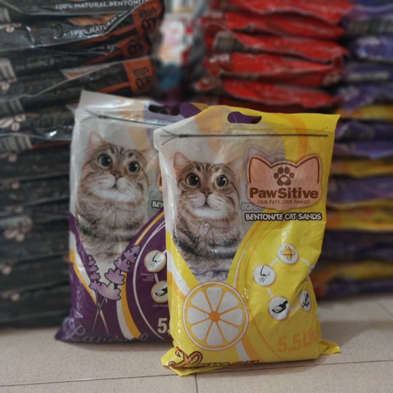 Pasir Kucing Pawsitive 5,5 Liter All Varian - Pasir Kucing Gumpal Wangi Pawsitive