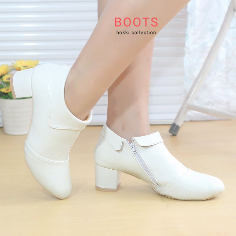 Boots heels wanita korea style hak 5 cm