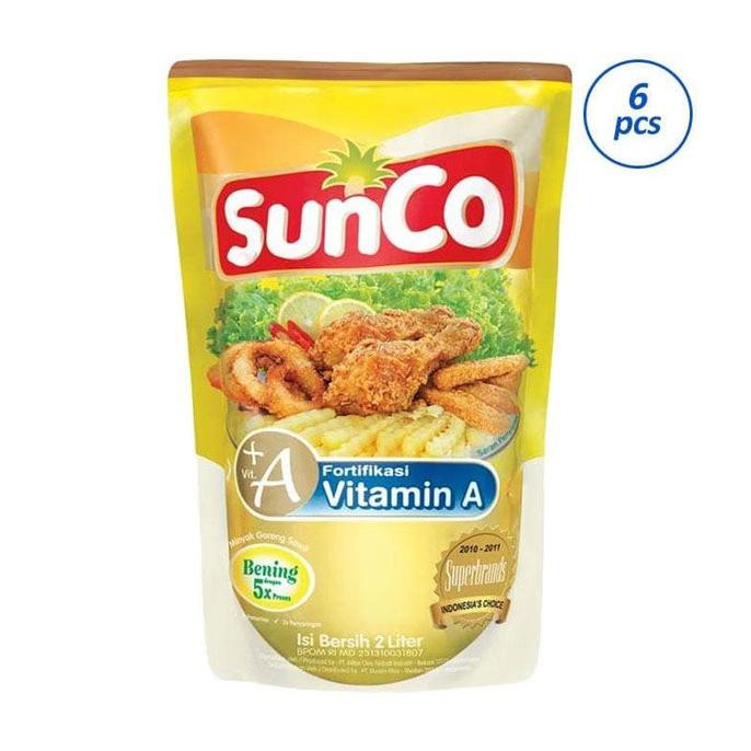 

*Promo* Sunco Minyak Goreng 2 Liter Isi 6 Pcs