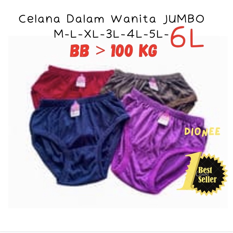 Celana dalam CD Cawet Kancut Wanita Perempuan Cewek Jumbo Big Size Bahan adem Motif Murah Import 5L