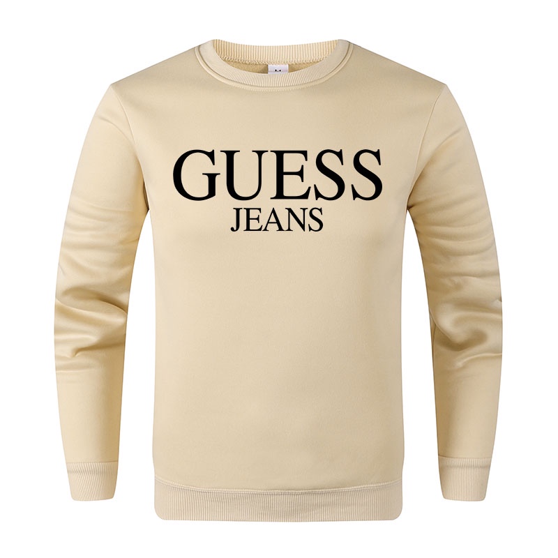 ⭐️⭐️⭐️⭐️⭐️SWEATER GUESS Sweatshirt Multicolor Men Women's Casual Hoodie Plain printing Fleece Long S
