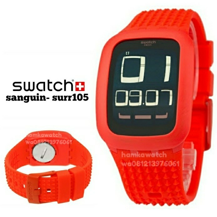 jam tangan / Watch_Id Swatch Touchscreen original SURR105 SANGUIN