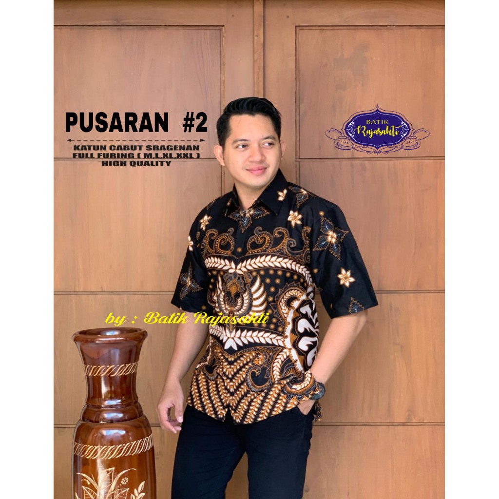 PUSARAN RAJASAKTI KEMEJA BATIK SOLO PRIA LENGAN PENDEK LAPIS FURING ATASAN BATIK PREMIUM MODERN KATUN HALUS BAHUWIRYA  BANAMITRA BANAMITRA PUTIH BANGSAWAN BAYU PUTRA BERLIAN BIRU BHARATAYUDA BIMASENA BIRENDRA BIRU INDAH BRAHMAKERTA BRAHMAKERTA MERAH BUDID