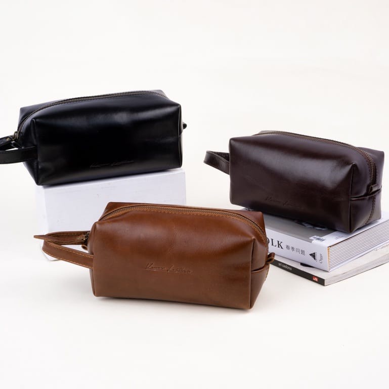 Pouch Kulit Asli - Kosmetik Bag POUCH NEPTUNE - Kenes Leather
