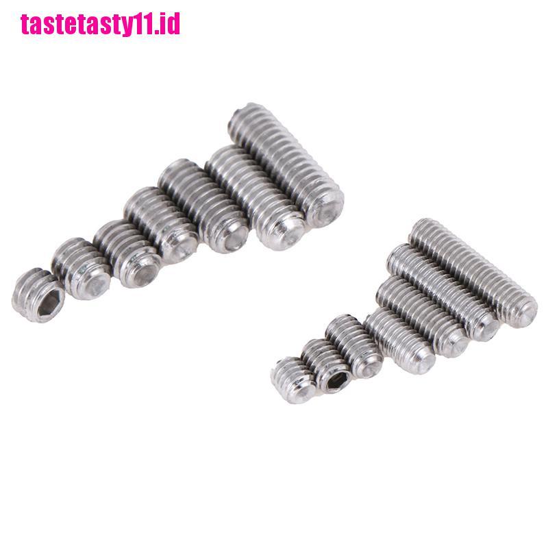 Set 50 Pcs Sekrup Hex Socket Tanpa Kepala Bentuk Cekung Bahan Stainless Steel M3 M4