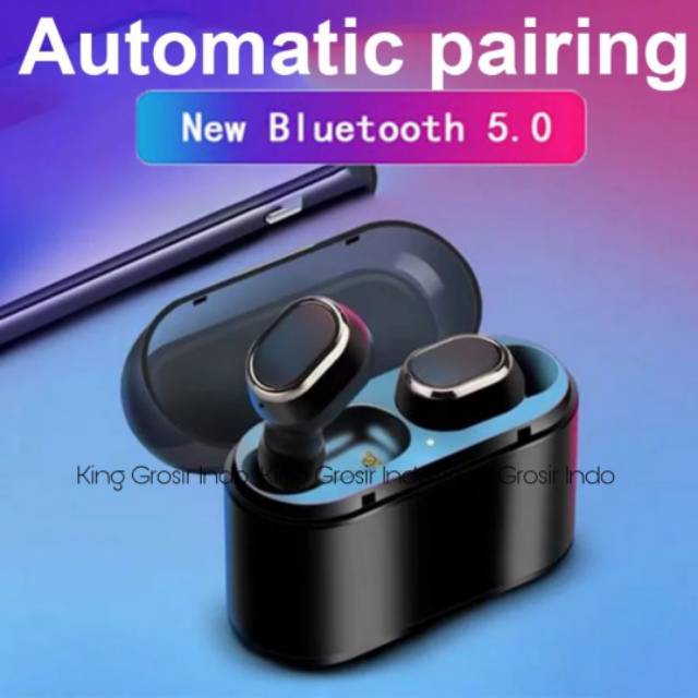 Headset Bluetooth Sport Air TWS18 Wireless Earphone TWS 18 Versi 5 Auto Pairing