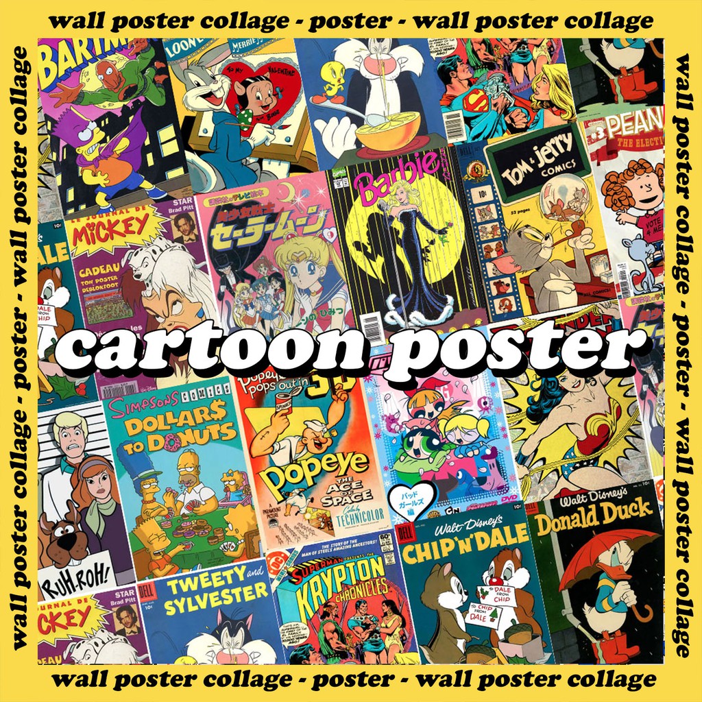 

CARTOON POSTER (WALL COLLAGE AESTHETIC DECOR)