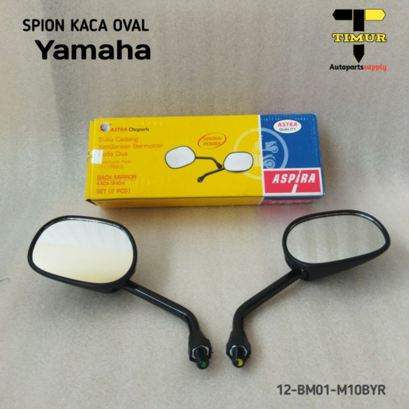 Spion merk aspira kaca bulat kecil untuk motor Yamaha ( 12-BM01-M10BYR )