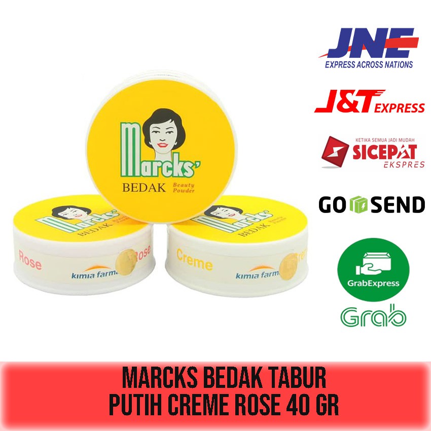 MARCK'S MARCKS Bedak Beauty Powder Classic Klasik 40gr Putih / Rose / Creme