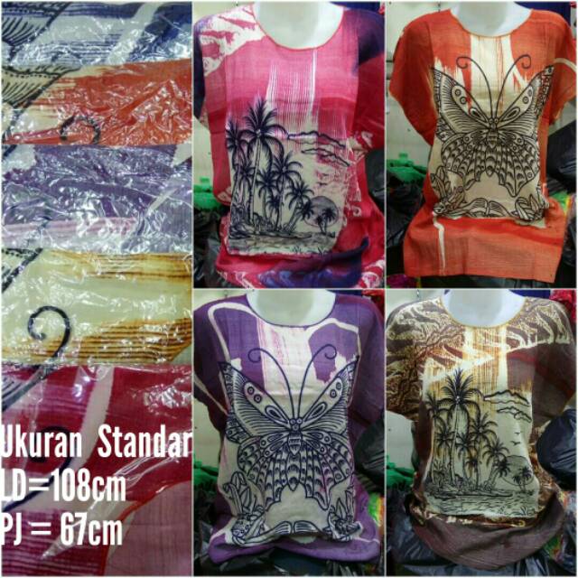 NEW RELEASE Blus Santai Wanita Ukuran Standar Motif Random