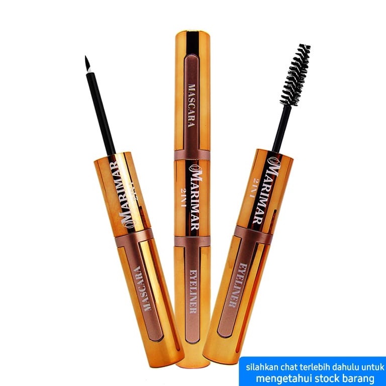 MARIMAR MASCARA / MASKARA EYEBROW 2 IN 1 4GR PELENTIK BULU MATA HITAM