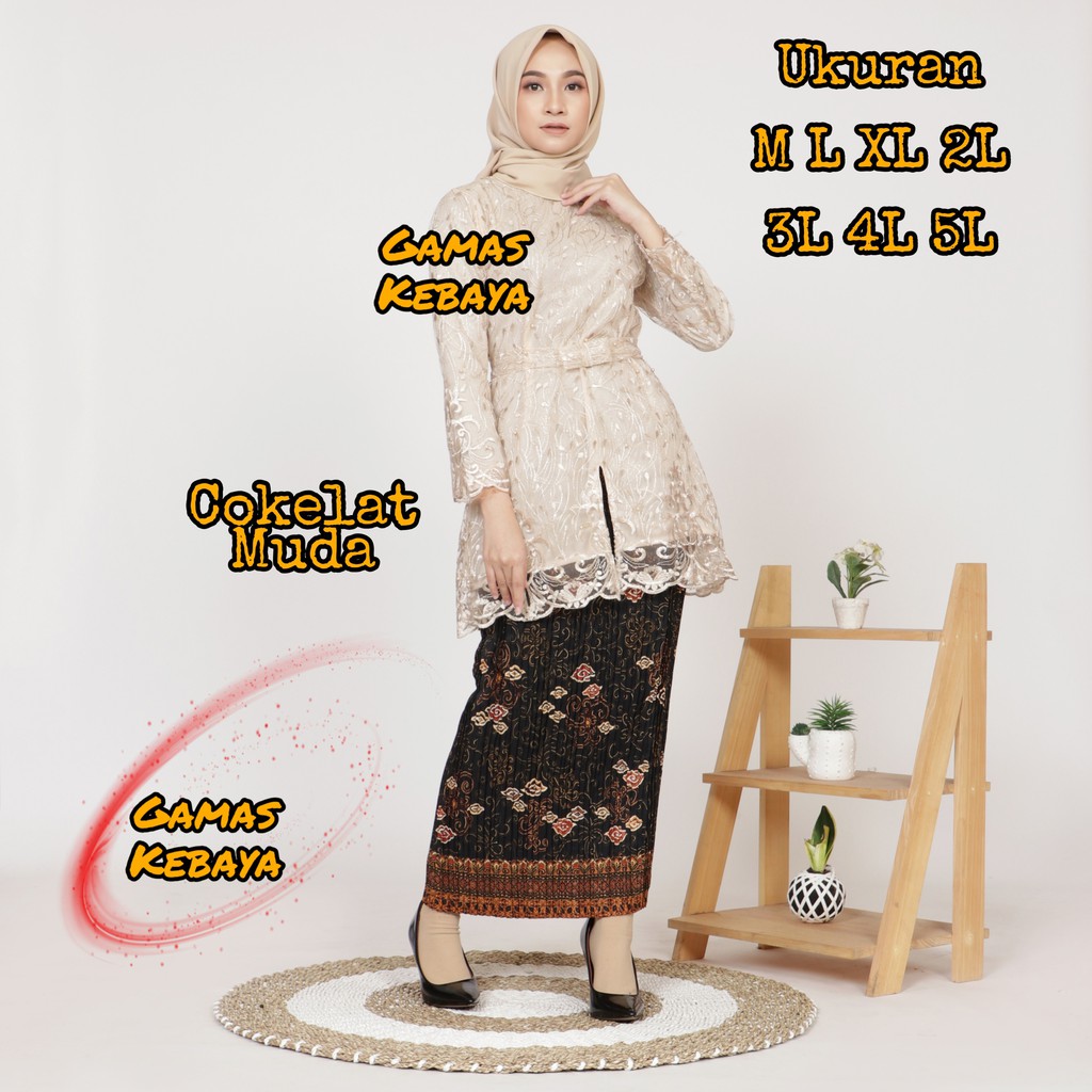 SETELAN KEBAYA CANTIKA TILE MUTIARA/KEBAYA MODERN/KEBAYA JUMBO/KEBAYA BRUKAT/KEBAYA WISUDA/BROKAT