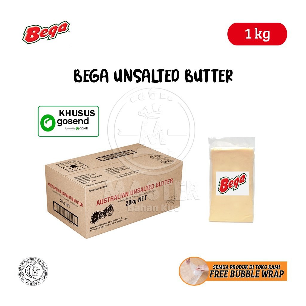 

Bega Unsalted Butter / Mentega Tawar Australia HALAL [1 kg] KHUSUS GRAB&GOSEND