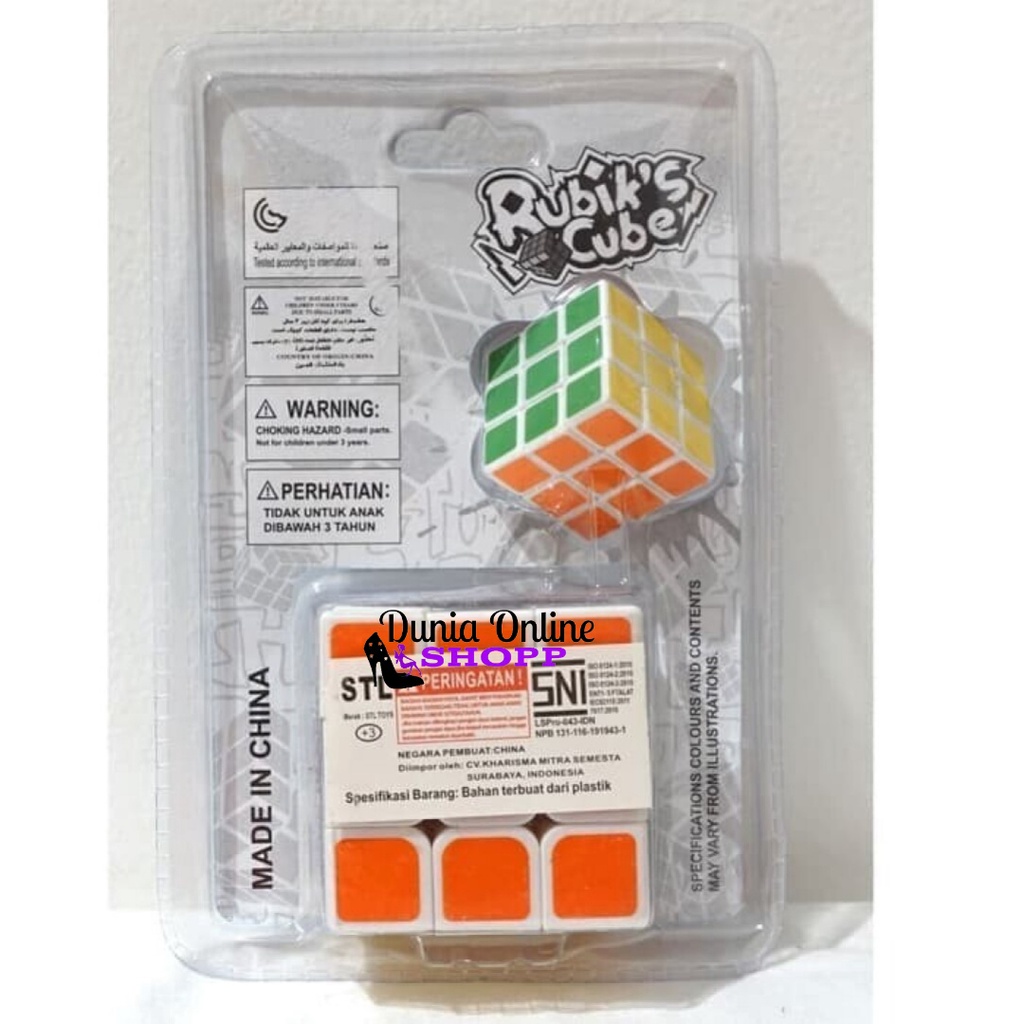 Mainan Edukasi Rubik Cube / Rubik Puzzle / 3x3 / isi 2pcs No.MF550-5AA