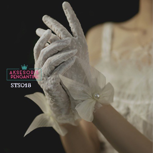 [READY] SARUNG TANGAN WEDDING GLOVES PESTA AKSESORIS PENGANTIN WANITA STS018