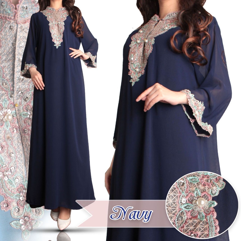 Gamis/Kaftan Payet Chiffon Cerruty Import Kaftan Original Premium