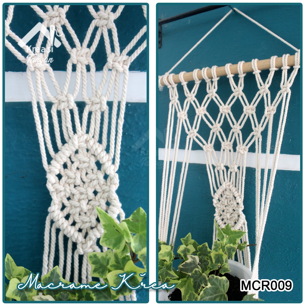 WALL HANGING MACRAME UNTUK POT BUNGA MCR009