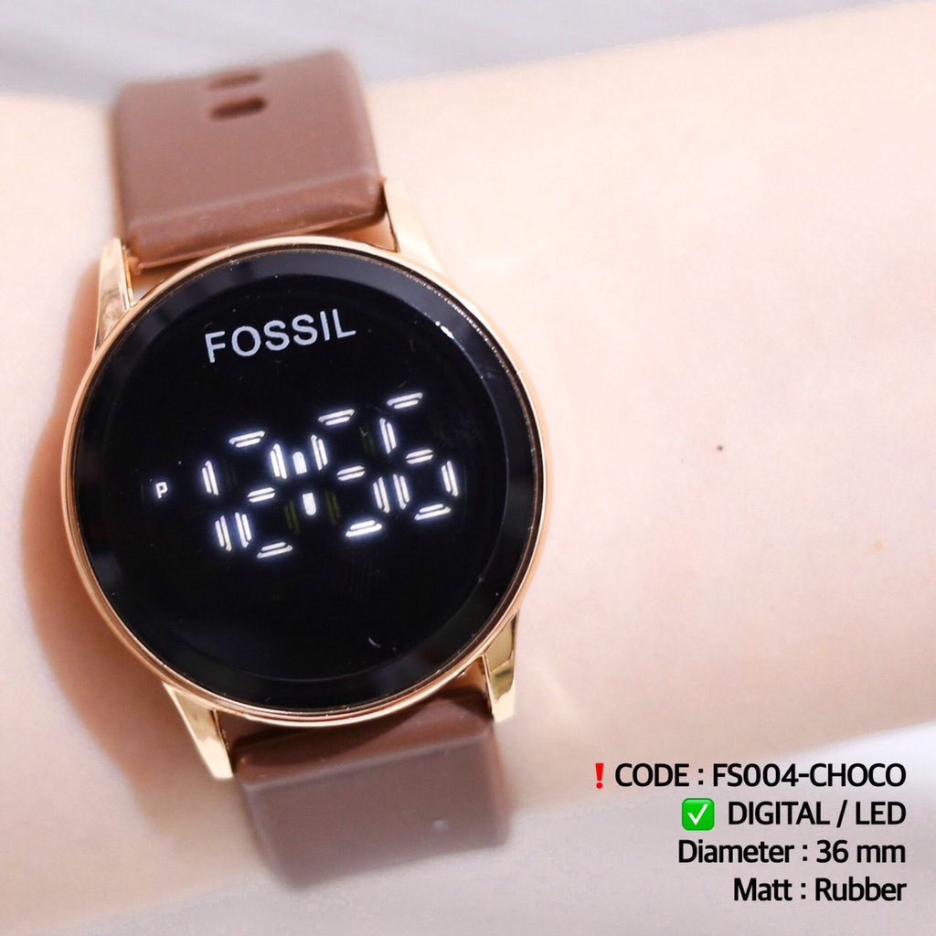 Jam tangan LED touch screen wanita pria rubber karet sporty layar sentuh termurah FSLED