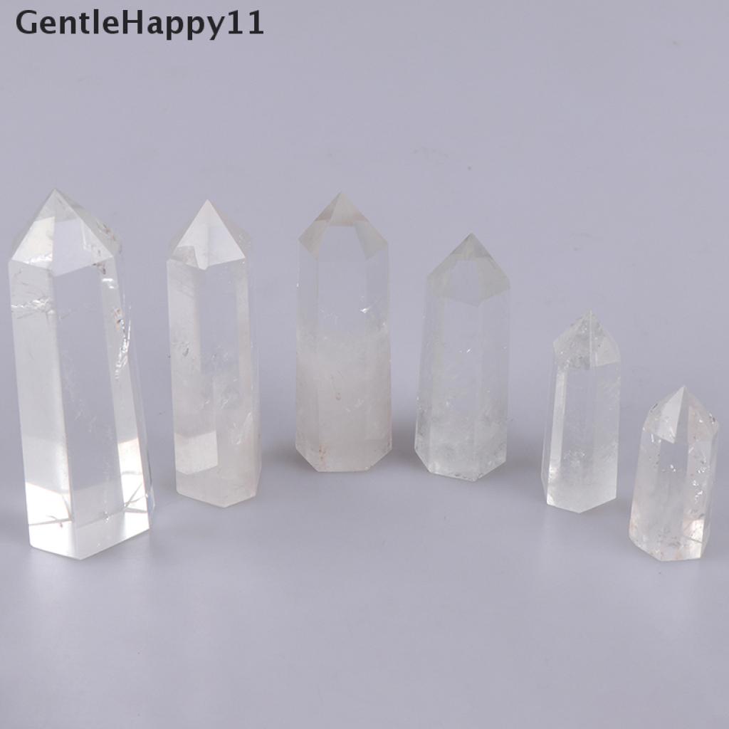 Gentlehappy Clear Quartz Crystal Point Spesimen Tongkat Alami Reiki Healing Stone