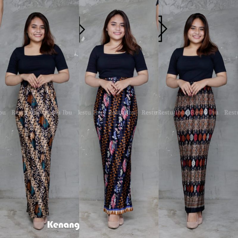 Rok plisket batik motif / rok kebaya / bawahan kebaya / rok wisuda / batik / rok batik / rok plisket