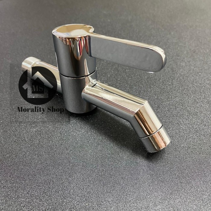 Kran tembok minimalis KUNINGAN 2790- keran air brass faucet kran bak air  kamar mandi G17