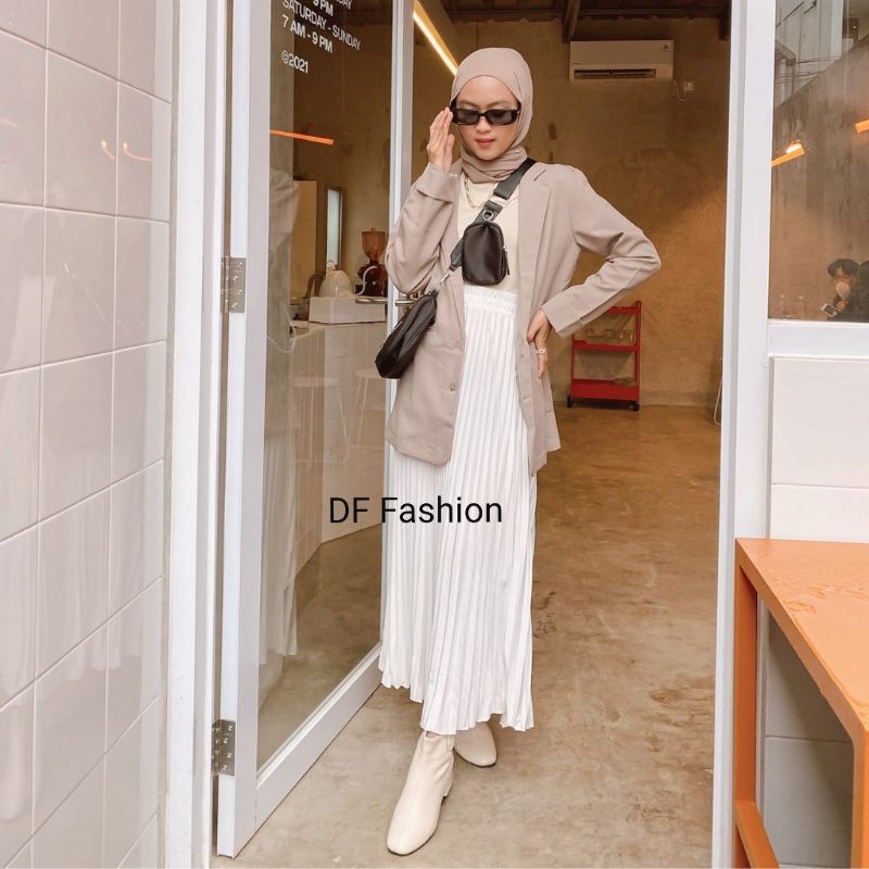 ROK PLISKET BLUDRU IMPORT/ ROK BLUDRU WANITA MUSLIM