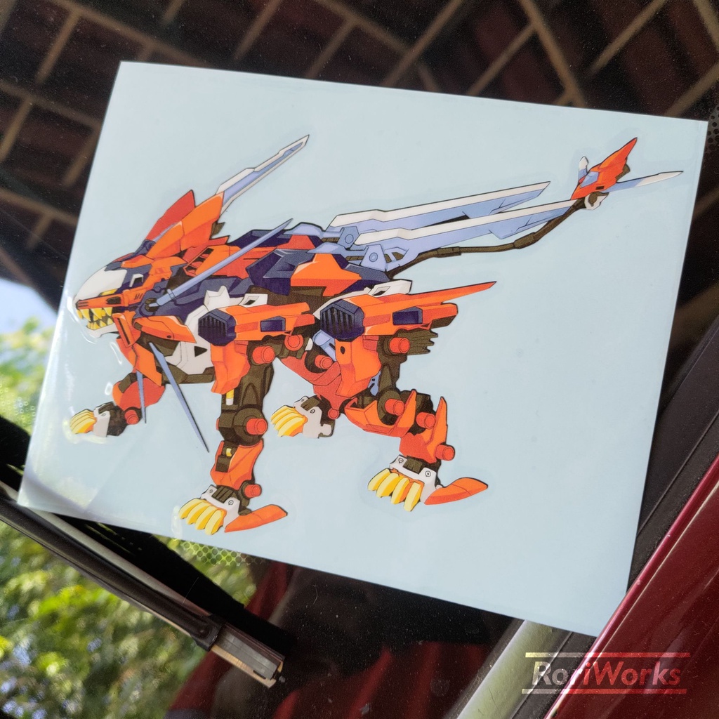 Stiker Kiss cut - Liger Zero Schneider | ZOIDS