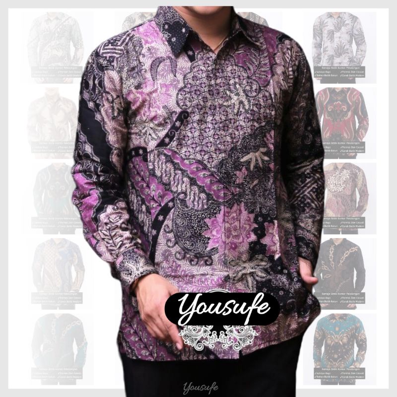 Kemeja Batik Pria Lengan Panjang Katun Halus Motif Prada Banyak Warna Seragam Nikah Hajatan Murah Tidak Luntur Murah Shopee Cod Prada07