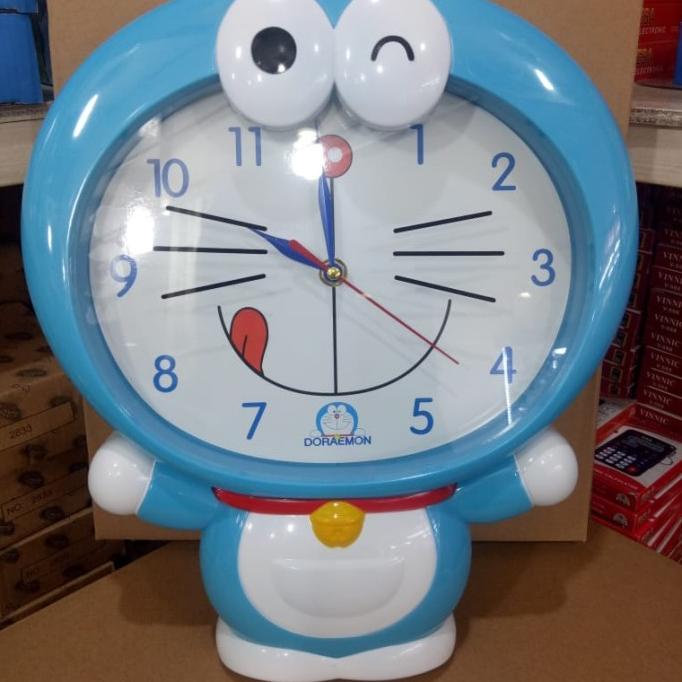 jam dinding karakter Doraemon full body termurah (G-15812) tersedia stok