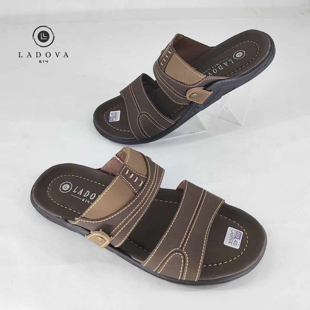 Sandal Pria Casual Slop Original Ladova 614 KP02 / Sandal Cowok Dewasa Keren Kekinian Terbaru