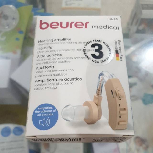 HEARING AID BEURER HA 20 . HEARING AMPLIFIER HA 20 . ALAT BANTU DENGAR UNTUK LANSIA . PENDENGARAN