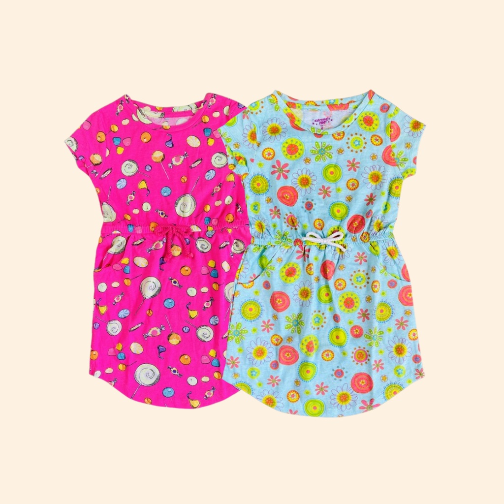 2-6th DRESS ANAK CLAIRE DRESS KAOS ANAK SERUT