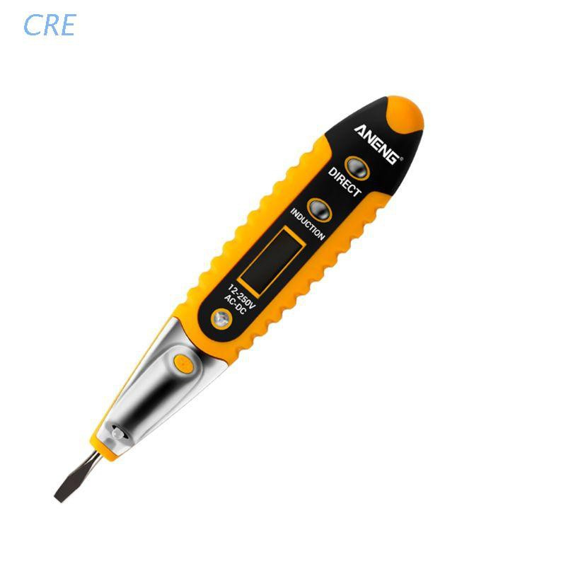 CRE  Contact Tester Pen 12-250V AC Voltage Detectors Tester Meter Volt Current Electric Test Pencil