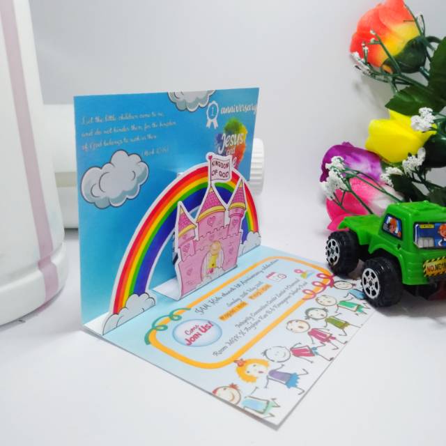 Undangan Ulang Tahun Anak 3D Pop Up unik