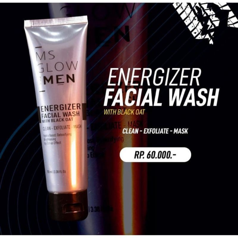 Facial Wash MS Glowmen Original SABUN Wajah Pria Ms Glow for Men Energizer Facial wash