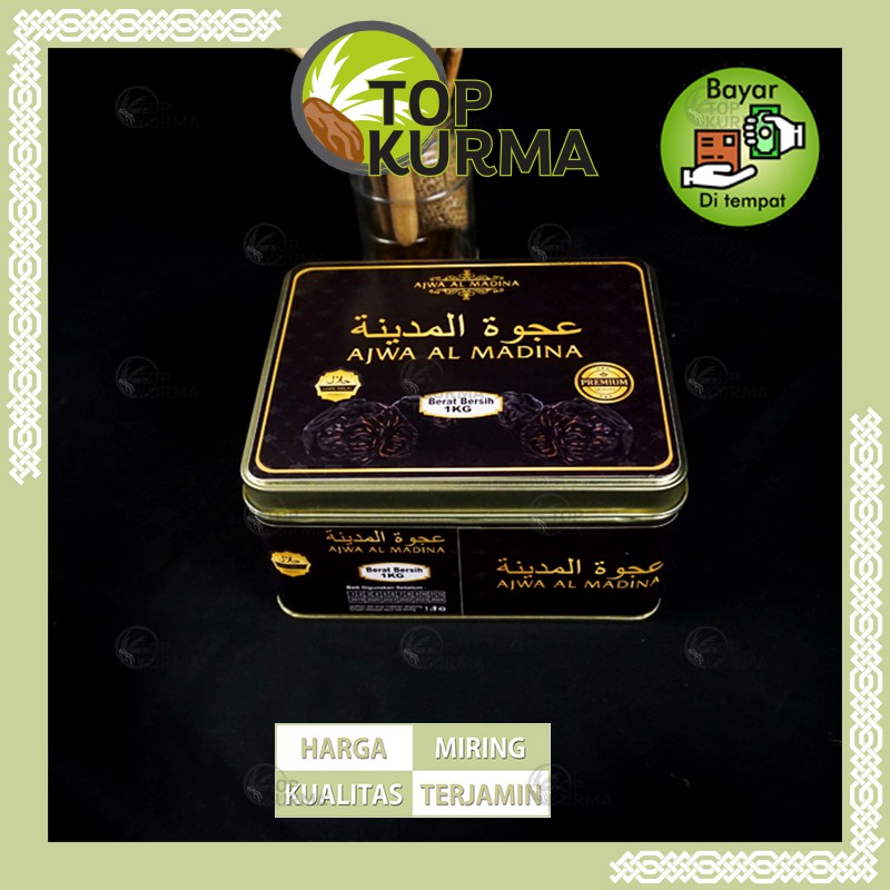 

Kurma Ajwa Kaleng 1kg Ajwa Al Madina Ajwa Best Seller Kualitas Terbaik
