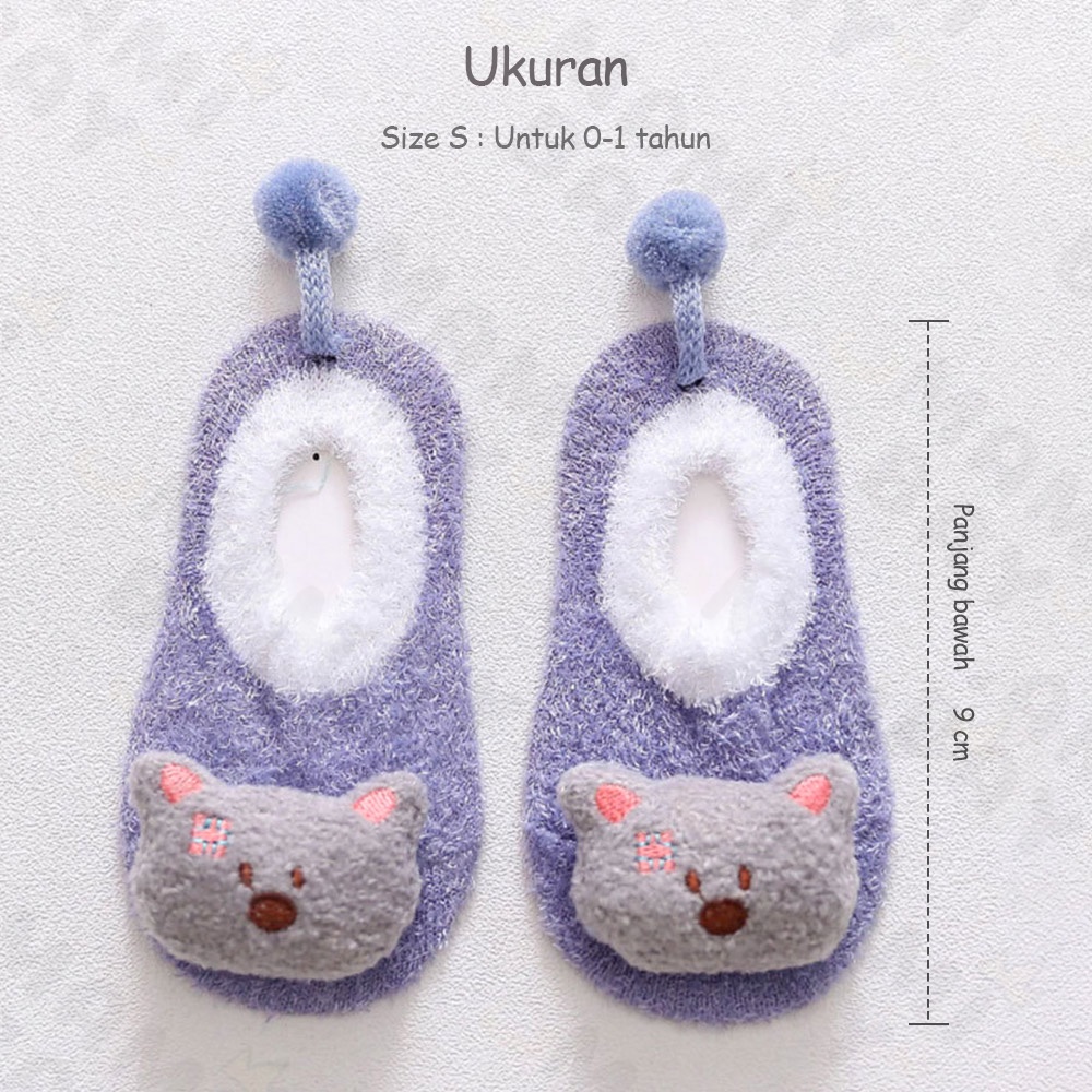 OKEYI Kaus kaki bayi motif lucu anti slip / Kaos kaki anak