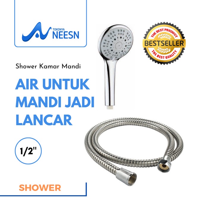 Hand Shower Hemat Air Murah - Hand Shower Mandi Turbo SOLVEX 3 in 1