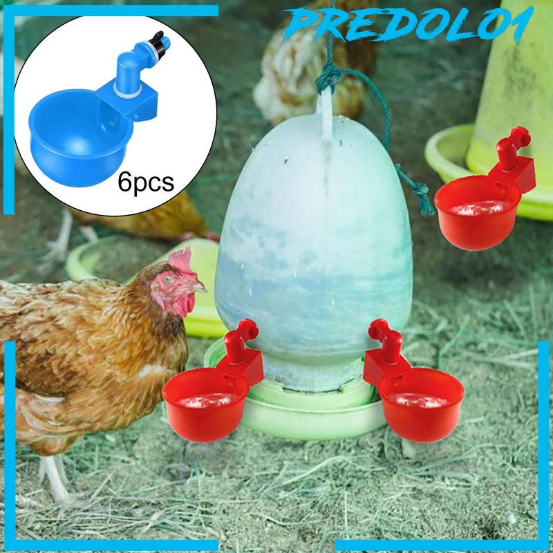 (Predolo1) 6 Pak Mangkok Makan / Minum Ayam Puyuh Otomatis