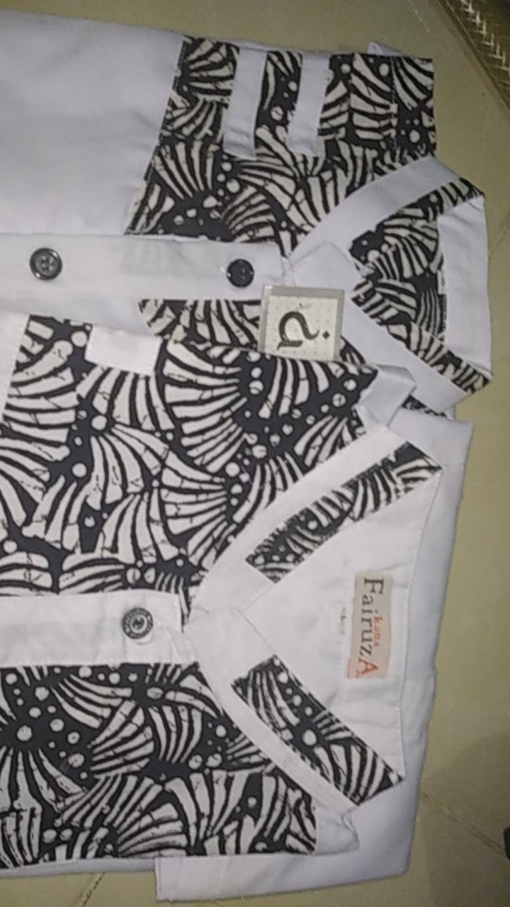 Baju Koko Couple Ayah Anak Kombinasi Batik Premium