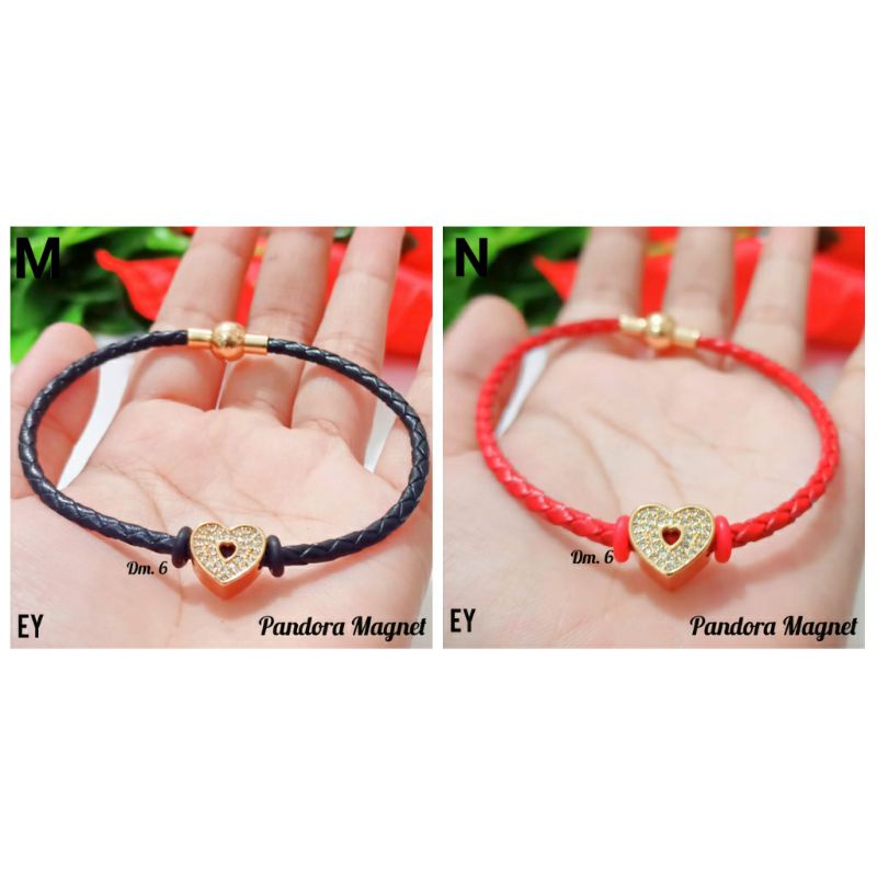 Gelang Pandora kunci Magnet Liontin Tabung Varian Motif dan Warna Limited edition (COD)