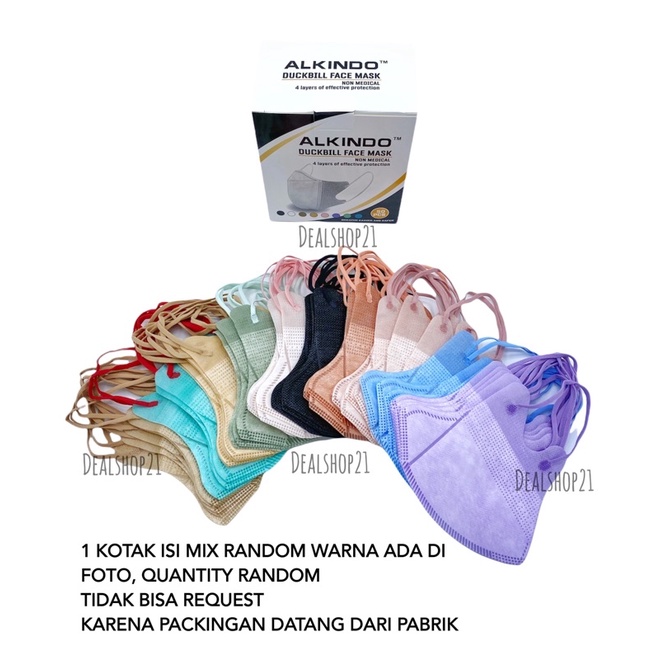 MASKER DUCKBILL, IZIN KEMENKES RI, 1 BOX ISI 50pcs