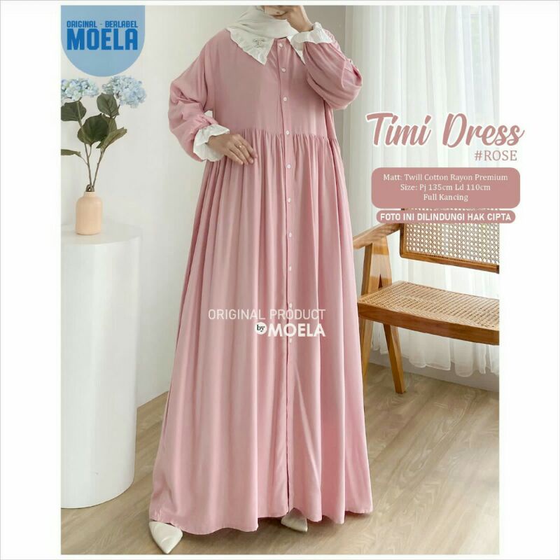 ESLIN, TAHCI, TUTUA, TIMI, KiSBI,TIGEA, MACIDA,KIMI  MIDI Dress Ori by Moela