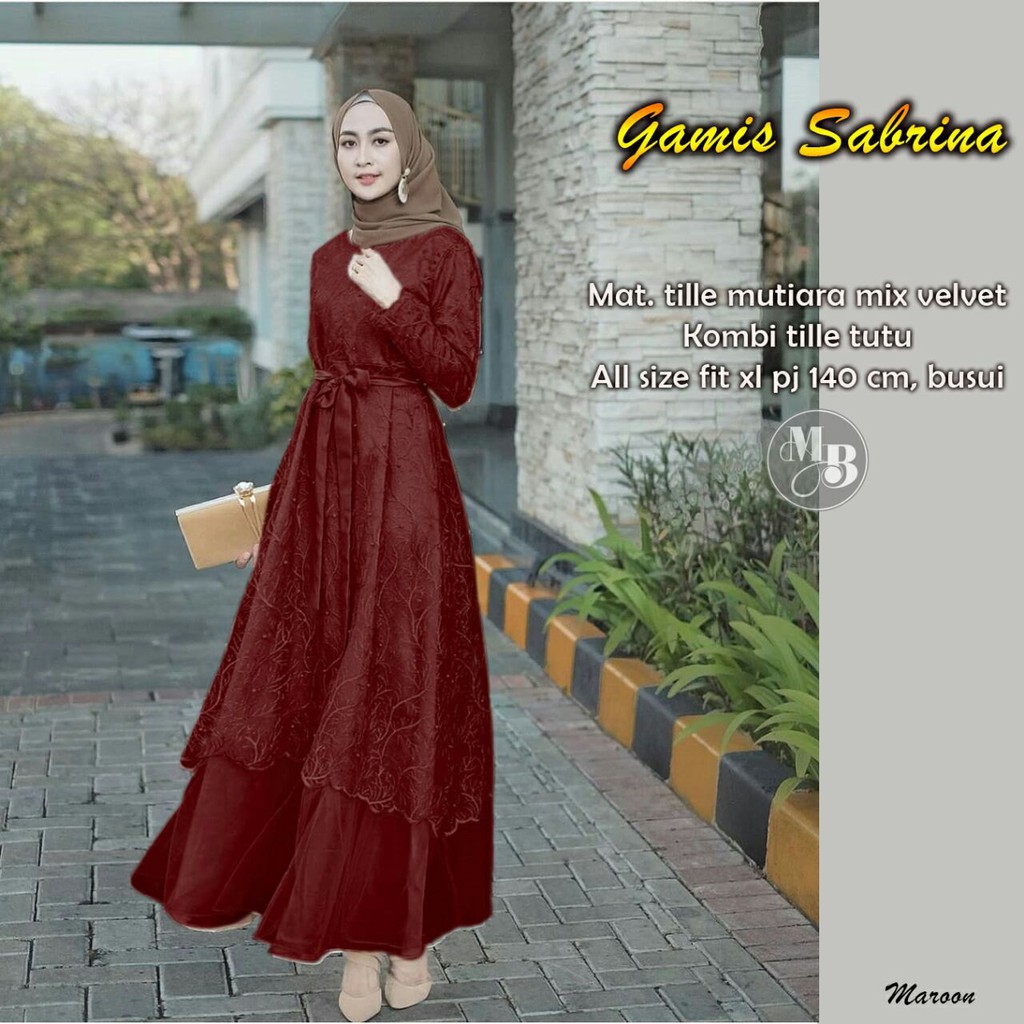 GAMIS BRUKAT GAMIS KONDANGAN DRESS BRUKAT VELVET TILLE TUTU GAMIS DUYUNG ADA JUMBO