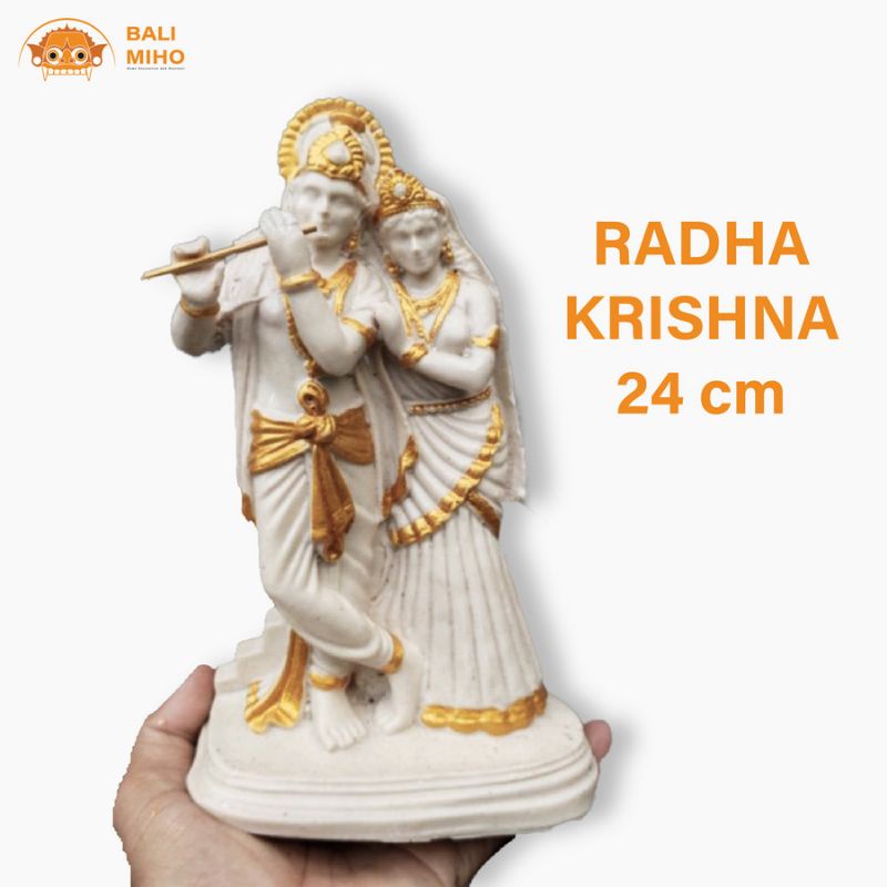 Patung Radha Krisna - Patung Rada Krisna - Patung Dewa Krishna - Krishna - Patung Dewa Dewi Hindu - 