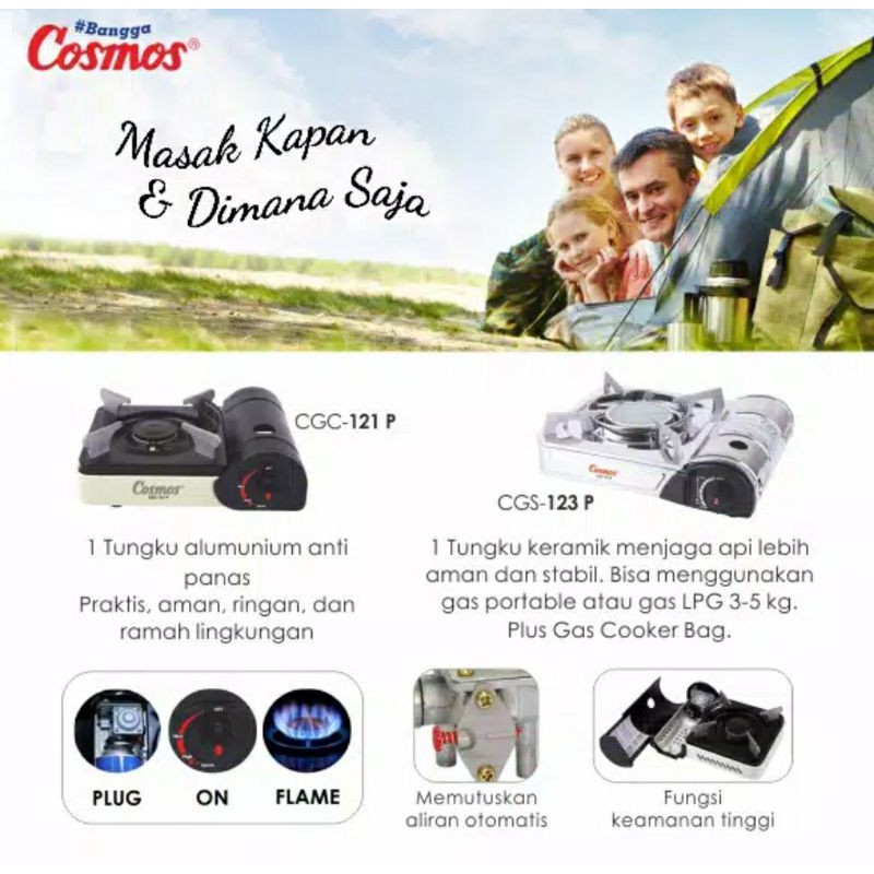 Kompor gas portable Cosmos CGS 123P