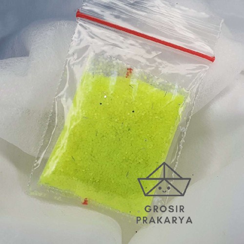 Sparkle Glitter FLUORESCENT YELLOW 3 gr 3gr Stabilo Powder Serbuk Warna Warni Eceran Sablon Resin Pernak Pernik Hiasan Bubuk Padat DIY Kerajinan Kesenian Art Prakarya Seni Perlengkapan Bahan Face Craft Crafting Paint Painting Color Grosir Prakarya Malang