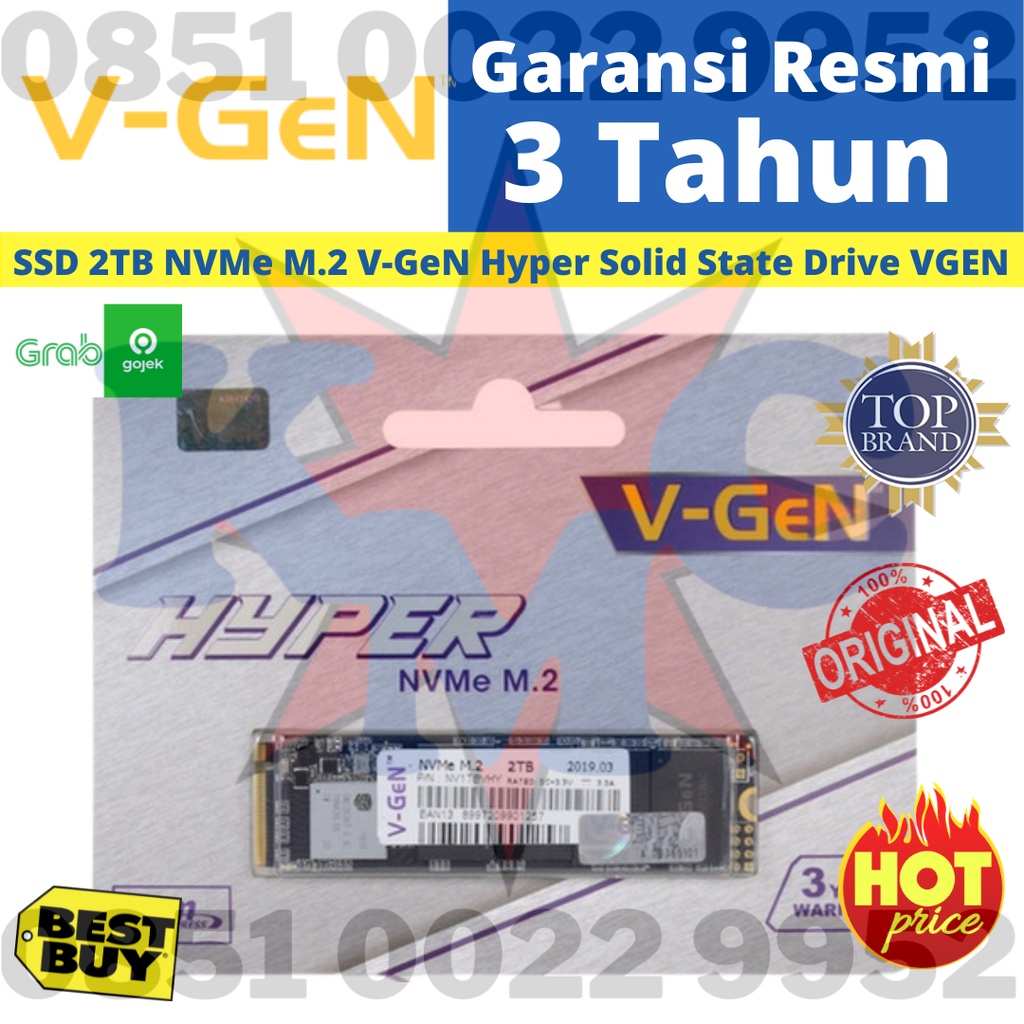 SSD M2 2TB NVME V-GeN Hyper M.2 2280 SSD Vgen 2 TB