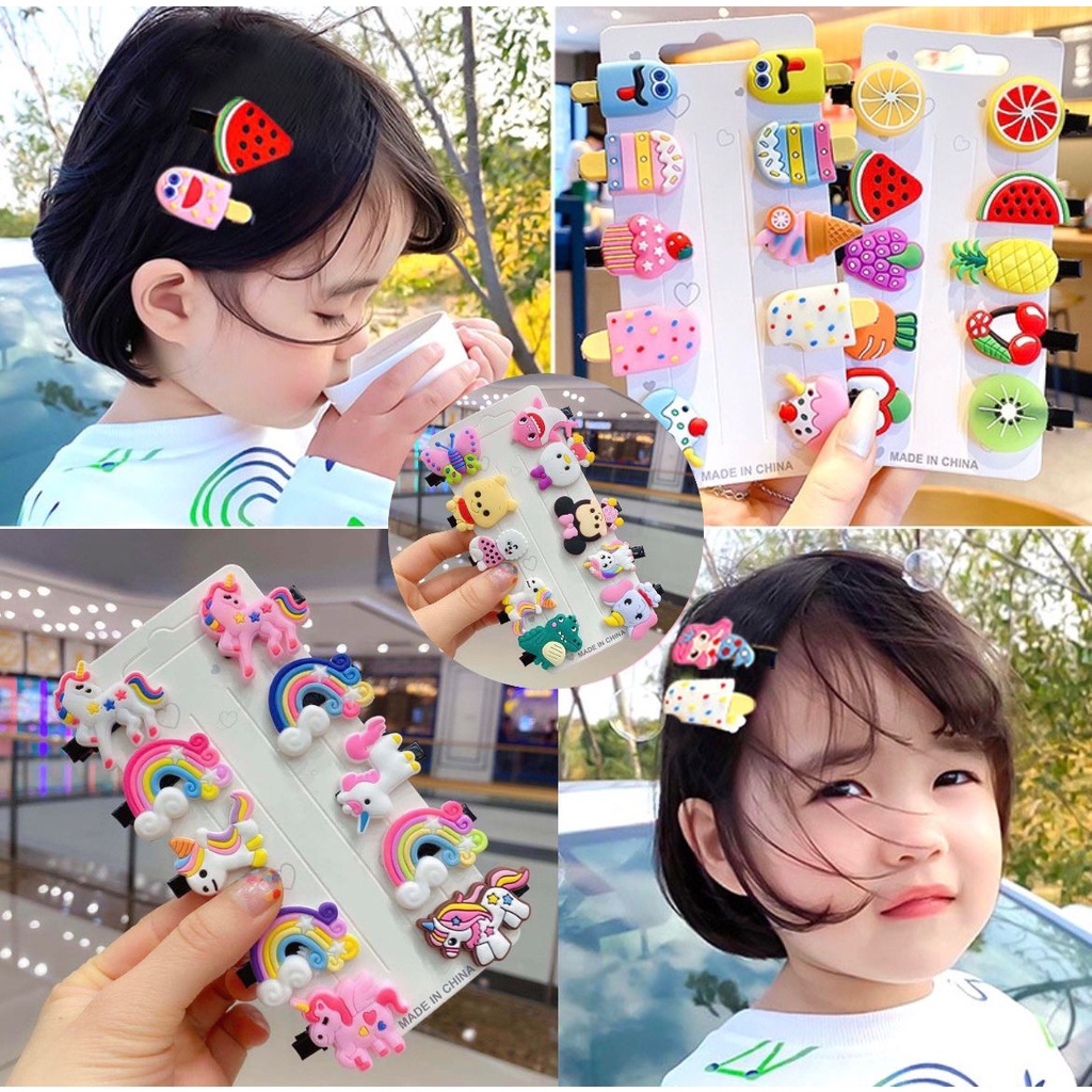 Jepitan Rambut Kartun 10 pcs/set model korea lucu imut